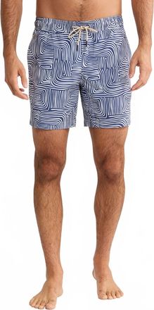 Fair Harbor The Bayberry Trunk - 7 In Navy Wavy Sands