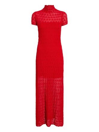 Proenza Schouler Zein midi-jurk met textuur - Rood