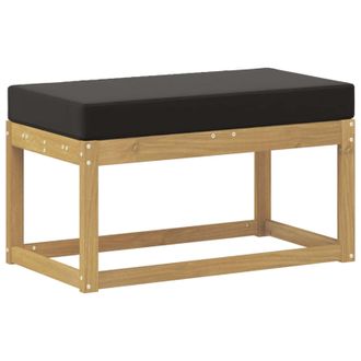 vidaXL Banco De Taburete Exterior Con Coj&iacute;n Blanco 80 X 43 X 45 Cm Vidaxl