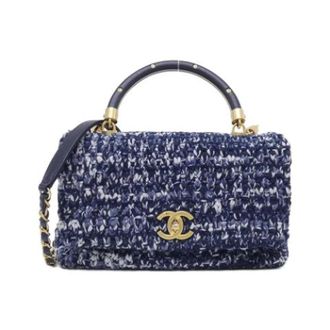 Chanel Pre-owned Vintage Handbag - Dames - Vintage Handtas - Blauw - ONE Size - Leer - Vintage