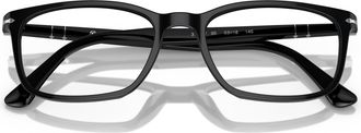 Persol 0po3189v Rectangular Acetate Eyeglasses with Silver Accents