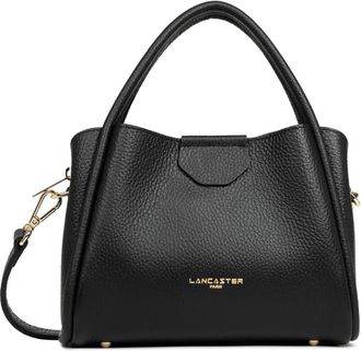 Lancaster Ida Double Small Handbag - Dames - Handtassen - Zwart - ONE Size - Leer - Tassen