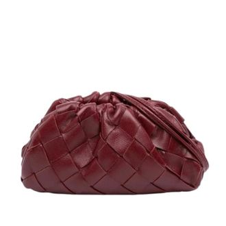 Bottega Veneta Pre-owned Leren Pouch - Dames - Pre-owned - Rood - Maat: ONE Size Leer