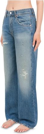 Department Five Dames Pop Pant in Zwart - Dames - Loose Fit Jeans - Blauw - W29 - Jeans