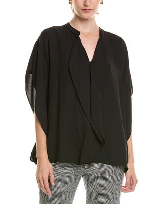 Anne Klein Flutter Y-Neck Blouse