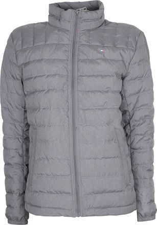 Tommy Hilfiger Mens Packable Down Puffer Jacket Down Outerwear Coat, Heather Charcoal, S