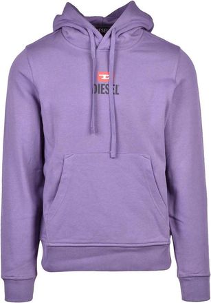 Diesel Purple Hooded Cotton Hoodie