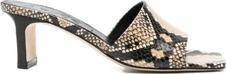 Aeyde Jessie Snakeskin-print Sandals