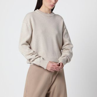 Jacquemus Moulin sweater in light beige merino wool