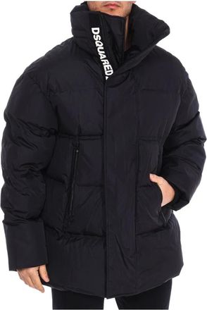 Dsquared2 Gewatteerde Jas - Heren - Winterjassen - Zwart - 2XL - Jassen