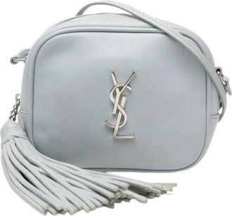 Saint Laurent Tweedehands leren schoudertassen - Dames - Vintage Schoudertas - Blauw - ONE Size - Vintage