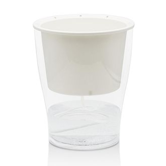 tomasucci Raffy - Maceta grande para exterior/interior con autorriego, color blanco