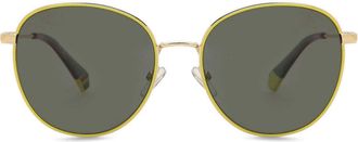 Polaroid PLD 6215/S/X Polarized DYG/M9 Mens Sunglasses Yellow Size 56