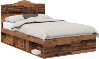 vidaXL Estructura De Cama Con Cabecera Madera Vieja 120 X 200 Cm Vidaxl