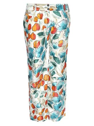 Dolce & Gabbana silk trousers - White