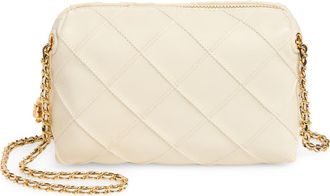 Tory Burch Fleming Soft Leather Crossbody Bag in Light Cream at Nordstrom