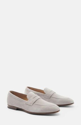 Scarosso Marzio Loafers in Taupe Suede at Nordstrom, Size 42.5