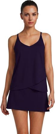 Lands End Tulip Hem Tankini Top in Blackberry at Nordstrom, Size X-Large