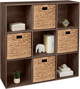 Best Choice Products 9-Cube Bookshelf, 13.5in Display Storage System, Organizer w/ Removable Back Panels