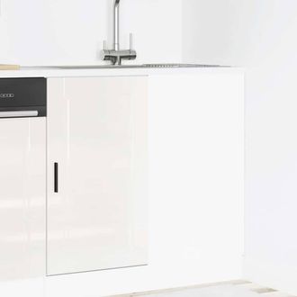 Berkfield Home Kitchen Base Cabinet Porto High Gloss White Engineered Wood