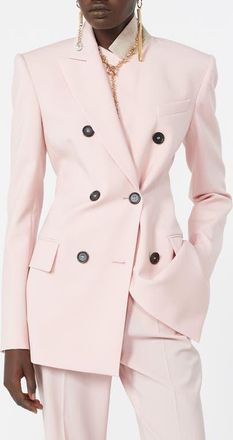 Sportmax Adamo Double Breasted Wool Jacket in Antique Rose at Nordstrom, Size 14