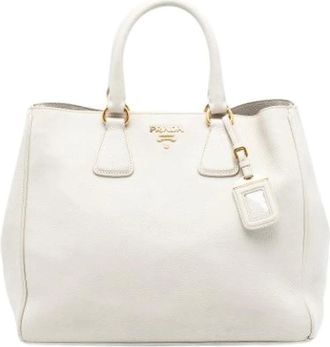 Prada Pre-owned Handbags, female, White, Size: ONE SIZE Pre-owned Vintage Satchel