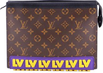 Louis Vuitton Brown Limited Edition Lv Rubber Monogram Canvas Pochette Voyage Mm (Authentic Pre-Loved)