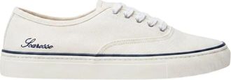 Scarosso Sirio Sneakers - Heren - Sneakers - Wit - 40 EU - Katoen - Schoenen