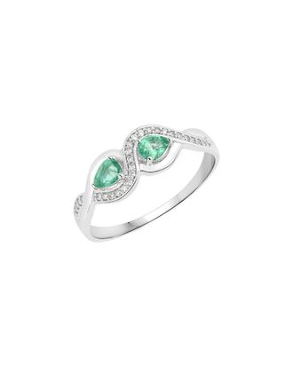 Diana M. Jewels Fine Jewelry 14K 0.35 Ct. Tw. Diamond & Emerald Ring