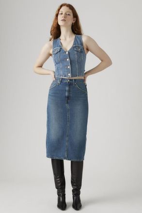 Levi's Falda con abertura trasera y tiro alto - Mujer - 23 - Azul / Review Time