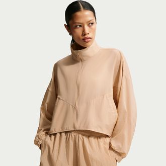 Nike Womens Nike Sportswear Oversized Lightweight Ripstop Jacket in Brown | IF0587-248