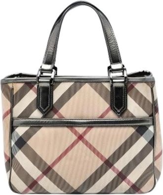 Burberry Pre-owned Handbags, female, Beige, Size: ONE SIZE Pre-owned Fabric Tote