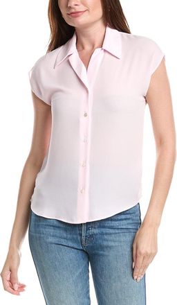 T Tahari Camp Collar Blouse