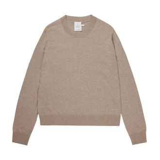 Munthe Round-neck Knitwear, female, Beige, Size: M Soft Knit Sweater Swelina Style