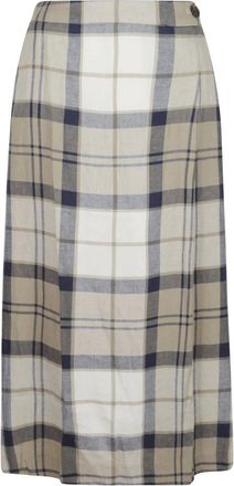 Barbour Ballina Midi Rok - Dames - Midirokken - Veelkleurig - S - Linnen - Rokken