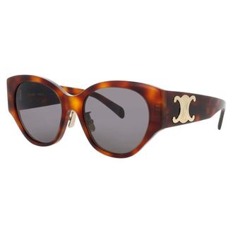 Celine Ladies Brown Rectangular Sunglasses CL40328F53A
