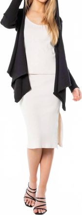Maven West Hoodie Open Front Cardigan In Black