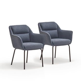 HOMN Pack 2 sillas de comedor azul oscuro