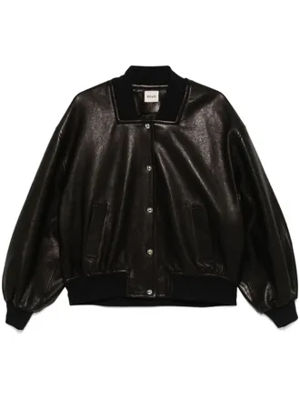 Khaite Spence jacket - women - Cupro/Lambskin/Nylon/Elastane - 4 - Black