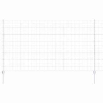Berkfield Home Euro Fence with 10 U Posts Silver 1, 4x10 m Steel