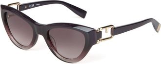 Furla Zonnebril Glanzend Gradi&euml;nt Paars