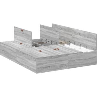 vidaXL Estructura de cama Gris sonoma 200 x 140 x 31.5 cm Vidaxl