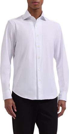 Bugatchi Devon OoohCotton Button-Up Shirt in White at Nordstrom, Size Xxx-Large