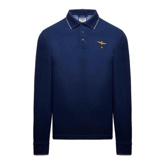 Aeronautica Polo Shirts, male, Blue, 4XL, Po1653Up00082 Polo Shirt
