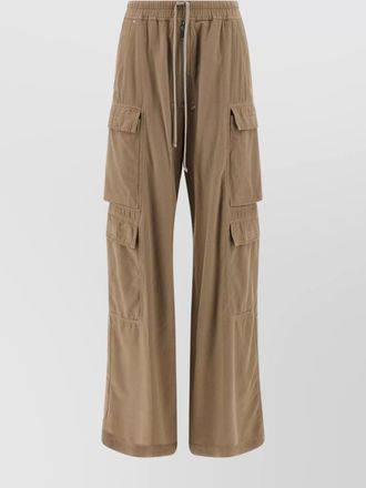 Rick Owens wide leg cargo pants with elastic waist