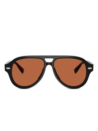 Brunello Cucinelli pilot-frame sunglasses - Black