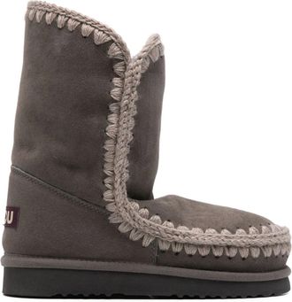 Mou Eskimo 24 double face boots - women - Sheep Skin/Shearling/Rubber/Polyethylene vinyl acetate (PEVA)/Sheep Suede - 39 - Grey