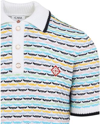 Casablanca Multi Polo Shirt - White