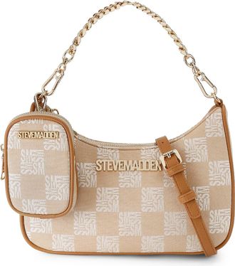 Steve Madden Womens Vital Bag Beige Fabric - One Size