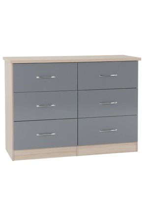 Seconique Nevada 6 Drawer Chest in Grey